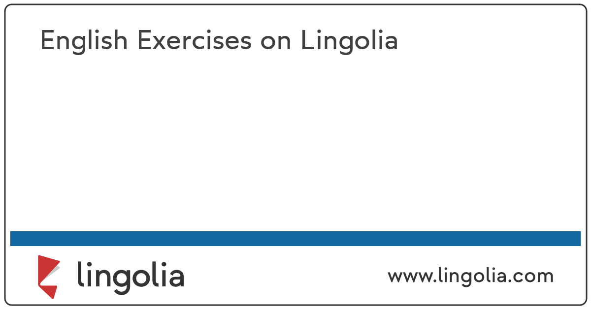 English Exercises on Lingolia