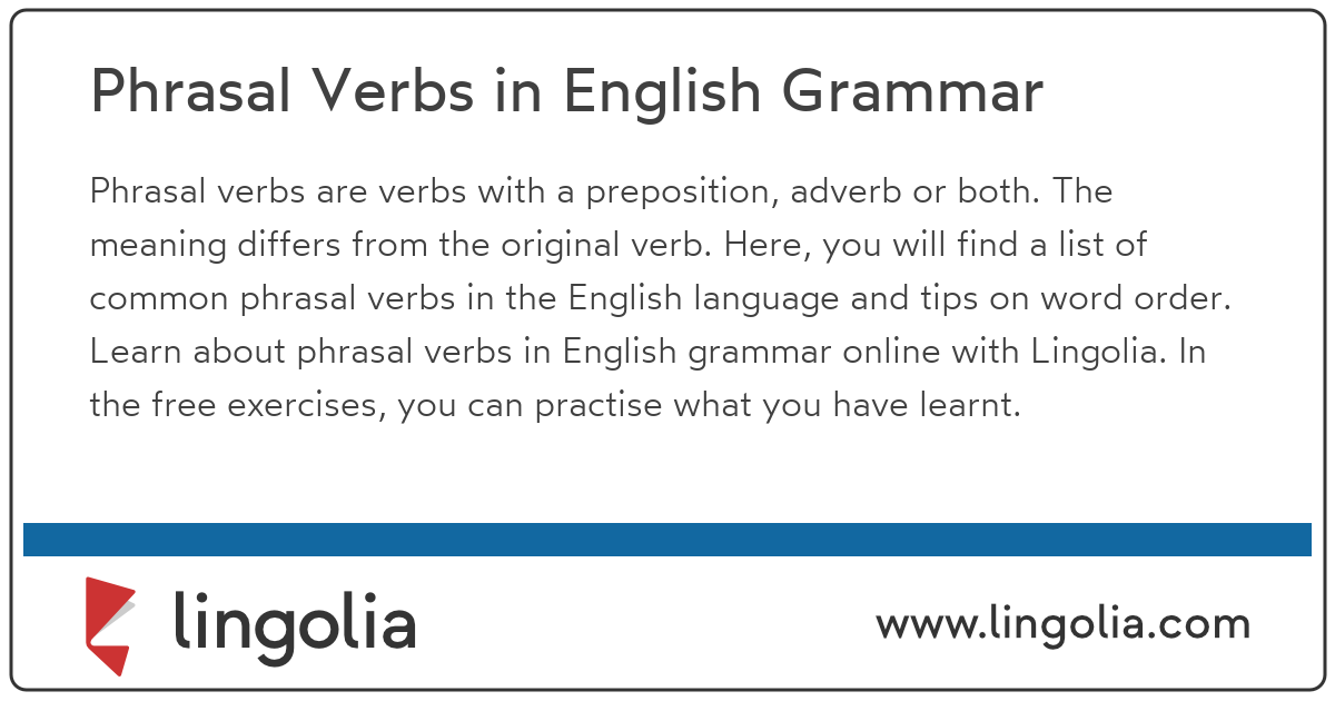 list of phrasal verbs in english