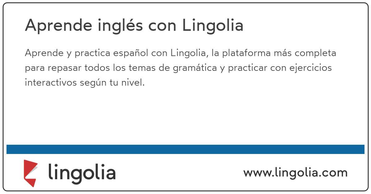 Aprende inglés con Lingolia