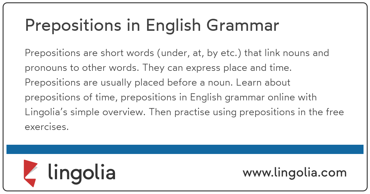 Prepositions in English Grammar